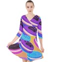 Cookies Chocolate Cookies Sweets Snacks Baked Goods Food Quarter Sleeve Front Wrap Dress View1