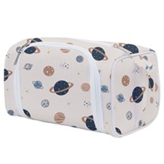 Space Planets Art Pattern Design Wallpaper Toiletries Pouch by Ravend