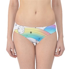 Rainbow Fun Cute Minimal Doodle Drawing Arts Hipster Bikini Bottoms by Ravend