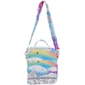 Rainbow Fun Cute Minimal Doodle Drawing Arts Crossbody Day Bag View3