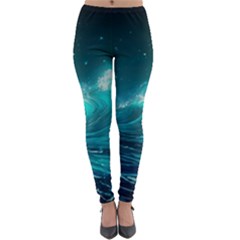 Tsunami Waves Ocean Sea Nautical Nature Water Lightweight Velour Leggings by Ravend