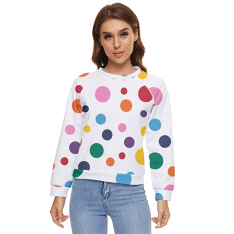 Polka Dot Women s Long Sleeve Raglan Tee by 8989