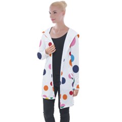 Polka Dot Longline Hooded Cardigan by 8989