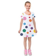 Polka Dot Kids  Short Sleeve Velvet Dress by 8989
