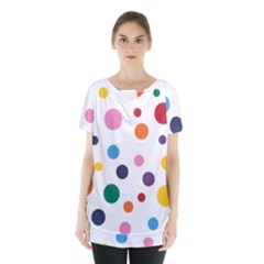 Polka Dot Skirt Hem Sports Top by 8989