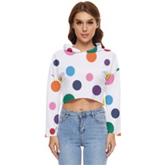 Polka Dot Women s Lightweight Cropped Hoodie by 8989