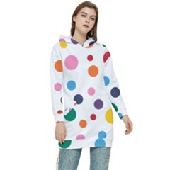 Polka Dot Women s Long Oversized Pullover Hoodie by 8989