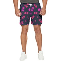 Wine Wine Bottles Background Graphic Men s Runner Shorts by Ravend