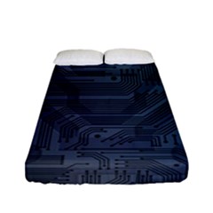 Circuit Board Circuits Mother Board Computer Chip Fitted Sheet (full/ Double Size) by Ravend