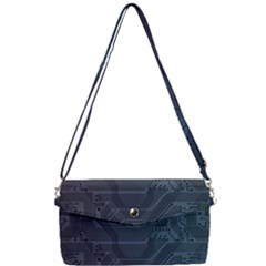 Circuit Board Circuits Mother Board Computer Chip Removable Strap Clutch Bag by Ravend