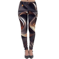 Ai Generated Swirls Space Design Fractal Light 3d Pattern Lightweight Velour Leggings by Ravend