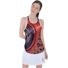 Fractal Background Pattern Texture Abstract Design Racer Back Mesh Tank Top by Ravend