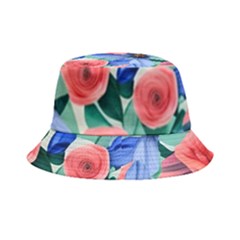 Classy Watercolor Flowers Bucket Hat by GardenOfOphir