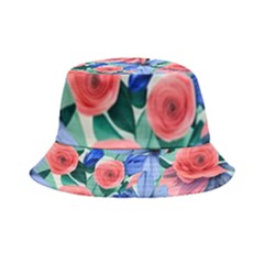 Classy Watercolor Flowers Inside Out Bucket Hat by GardenOfOphir