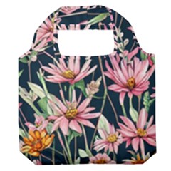 Choice And Creative Watercolor Flowers Premium Foldable Grocery Recycle Bag by GardenOfOphir