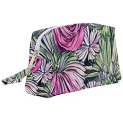 Summer Floral Wristlet Pouch Bag (large) by GardenOfOphir