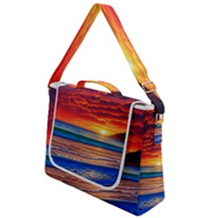 Sunset Over The Ocean Box Up Messenger Bag by GardenOfOphir