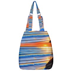 Tropical Sunset Center Zip Backpack by GardenOfOphir