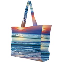 Sunset Beach Waves Simple Shoulder Bag by GardenOfOphir