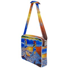 Summer Sunset At The Beach Cross Body Office Bag by GardenOfOphir