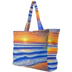 Summer Sunset Surf Simple Shoulder Bag by GardenOfOphir