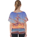 Summer Sunset Over Beach V-Neck Dolman Drape Top View2