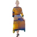 Nature Sunset Quarter Sleeve Wrap Front Maxi Dress View2