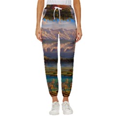 Summer Sunset Cropped Drawstring Pants by GardenOfOphir