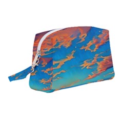 Waves Crashing On The Shore Wristlet Pouch Bag (medium) by GardenOfOphir