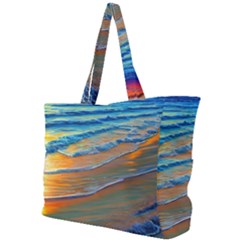 Modern Sunset Over The Ocean Simple Shoulder Bag by GardenOfOphir