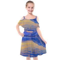 Dramatic Sunset Kids  Cut Out Shoulders Chiffon Dress by GardenOfOphir