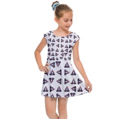 Happy Hound Funny Cute Gog Pattern Kids  Cap Sleeve Dress by dflcprintsclothing