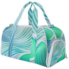 Pastel Abstract Waves Pattern Burner Gym Duffel Bag by GardenOfOphir