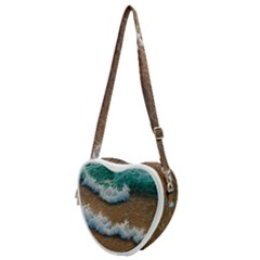 Abstract Waves Summertime On The Sea Heart Shoulder Bag by GardenOfOphir