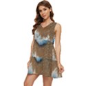 Abstract Waves Summertime On The Sea Tiered Sleeveless Mini Dress View3