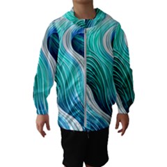 The Power Of The Ocean Iii Kids  Hooded Windbreaker by GardenOfOphir