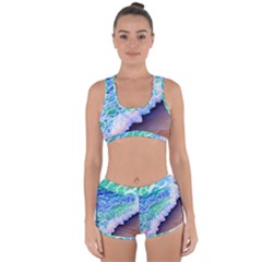 Blue Wave Ii Racerback Boyleg Bikini Set by GardenOfOphir