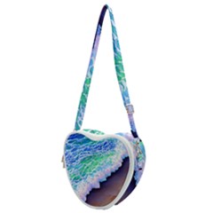 Blue Wave Ii Heart Shoulder Bag by GardenOfOphir