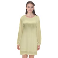 Oyster	 - 	long Sleeve Chiffon Shift Dress by ColorfulDresses