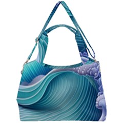 Pastel Sea Waves Double Compartment Shoulder Bag by GardenOfOphir