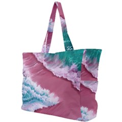 Ocean Waves In Pink Simple Shoulder Bag by GardenOfOphir