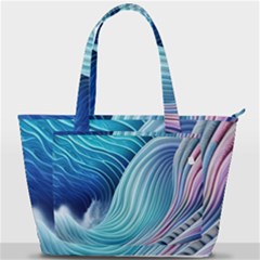 Ocean Waves Pastel Back Pocket Shoulder Bag  by GardenOfOphir