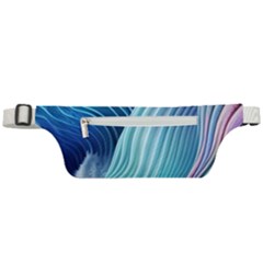 Ocean Waves Pastel Active Waist Bag by GardenOfOphir