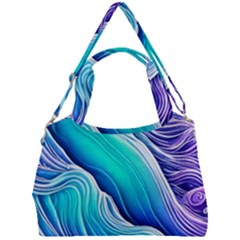 Ocean Waves In Pastel Tones Double Compartment Shoulder Bag by GardenOfOphir