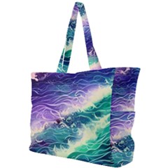 Pastel Hues Ocean Waves Simple Shoulder Bag by GardenOfOphir