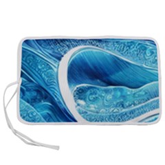 Blue Wave Pen Storage Case (m) by GardenOfOphir