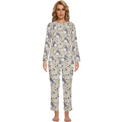 Pattern My Neighbor Totoro Womens  Long Sleeve Lightweight Pajamas Set by Jancukart