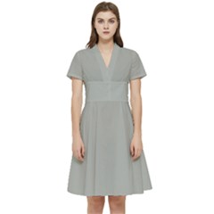 Just Silver Grey	 - 	short Sleeve Waist Detail Dress by ColorfulDresses