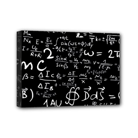 E=mc2 Text Science Albert Einstein Formula Mathematics Physics Mini Canvas 7  X 5  (stretched) by Jancukart