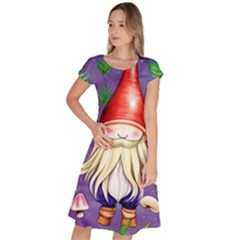 Sacred Mushroom Classic Short Sleeve Dress by GardenOfOphir